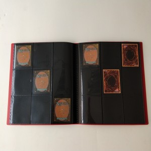 Bộ sưu tập thẻ chơi game 9 túi màu đỏ Danh mục đầu tư Album Binder cho thẻ tiêu chuẩn