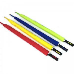 Tùy chỉnh khung sợi thủy tinh đầy màu sắc dài Xử lý ô dù thẳng Windproof