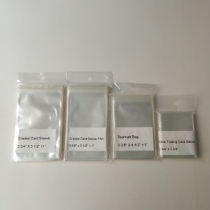 2 Mil Crystal Clear Nhựa Polypropylen thẻ tay áo