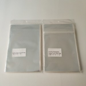 Crystal Clear 2mil Poly Resealable Golden Comic Book Bag