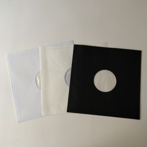 33RPM Giấy trắng Ghi tay áo bên trong Polylined có lỗ cho 12 bản ghi Vinyl