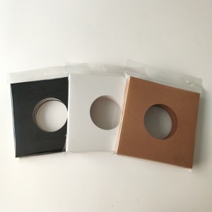 7 Inch 45 RPM 350gsm Brown Tông Record Jacket có lỗ
