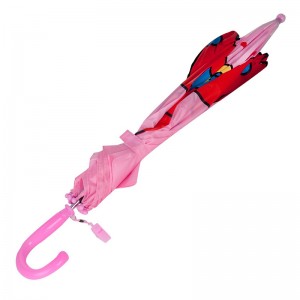 Top bán quảng cáo hình ảnh con bướm màu hồng động vật trẻ em tự động mở ô thẳng