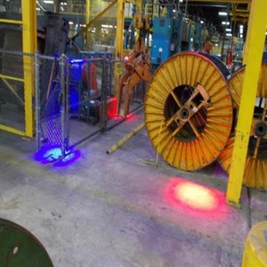 24 LED 9-60V Blue Spot Red Line Tower Overhead Crane