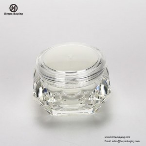 HXL2210 Lọ kim cương Hình dạng sang trọng acrylic Double Walled rỗng Mỹ phẩm kem jar