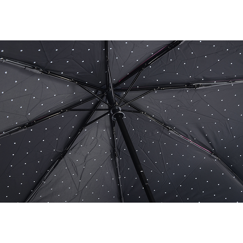 Ô màu đen đầy màu sắc bảo vệ UV 3 ô che mưa và nắng