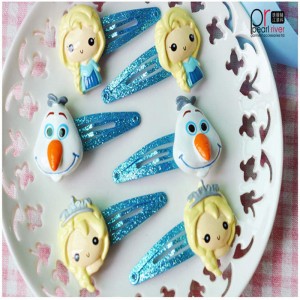 nàng tiên cá công chúa Micky carton Trang trí bé gái an toàn Kẹp tóc