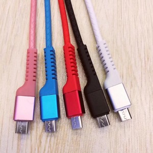 Sạc nhanh Cáp USB TPE tròn cho micro USB, Loại C, sạc nhanh và đồng bộ hóa iPhone