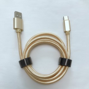 Giá tốt Bện sạc nhanh Vòng nhôm Vỏ cáp dữ liệu USB cho micro USB, Loại C, sạc sét iPhone và đồng bộ hóa