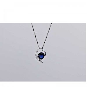 Mặt dây chuyền bạc 925 Mặt dây chuyền thời trang pha lê micro-dát tình yêu Châu Âu và Mỹ