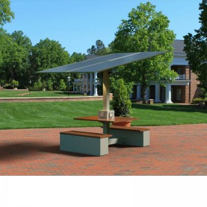 Bảng sạc năng lượng mặt trời Các trạm làm việc trong khuôn viên năng suất năng lượng bền vững