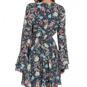 Chuông tay áo cho phụ nữ in thời trang mini