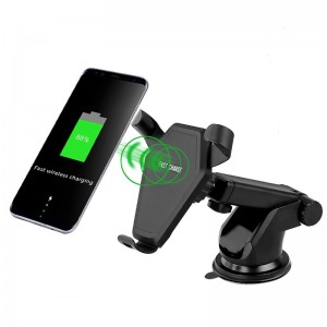 Thiết kế mới nhất 2019 Sạc xe hơi nhanh Bộ sạc điện thoại không dây Bộ sạc điện thoại cảm ứng Trọng lực cảm ứng thích ứng với tất cả các thiết bị QI