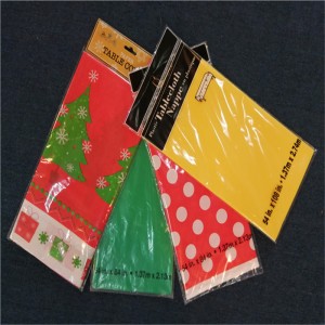 Lễ kỷ niệm ngày cưới bằng nhựa PEVA để bàn Khăn trải bàn dùng một lần Bộ đồ ăn