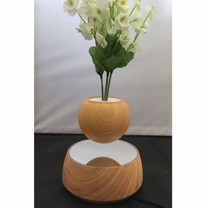 MỚI 360 xoay bằng gỗ nổi lơ lửng bay không khí bonsai chậu trồng chậu