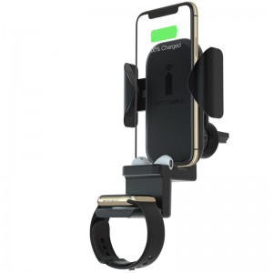 KPS-9304HC QI 10W sạc nhanh không dây cho xe hơi 3in1 cho Iwatch và tai nghe