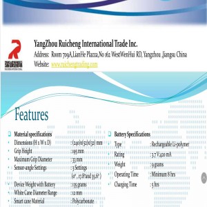 Nhôm thông minh gấp gậy đi bộ cho người mù ấm áp