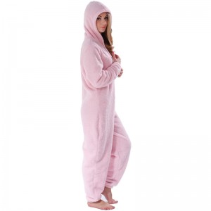 Bộ đồ ngủ dành cho người lớn Onesie màu hồng
