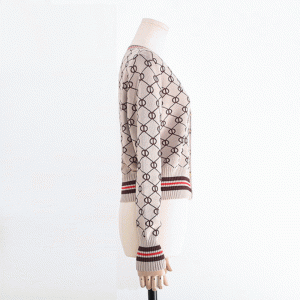 Áo len nữ 100% Polyester Finshnet Jacquard