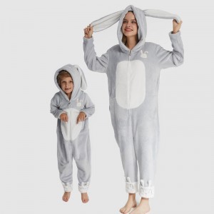 Phù hợp với gia đình Flannel Lông cừu thêu Onesie