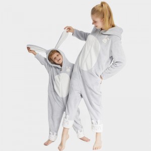 Phù hợp với gia đình Flannel Lông cừu thêu Onesie
