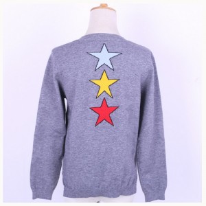 Áo len dệt kim mùa xuân 2018 cho nữ thổ cẩm Jacquard