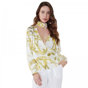 Top 100 người bán hàng đứng cổ áo tách phụ nữ thanh lịch Sexy Tops