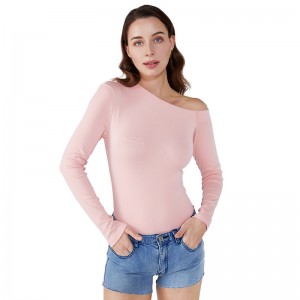 Áo khoác lửng nữ cổ điển có một vai dài tay JCGJ190315010