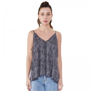 Đá cẩm thạch In Halter Off Shoulder Women Sexy Vest Tops JSDJ2515