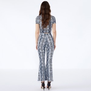 Quần lửng họa tiết da báo hợp thời trang Quần áo hai mảnh dành cho nữ