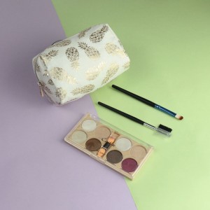 Twill 100% dứa sợi fading Túi mỹ phẩm