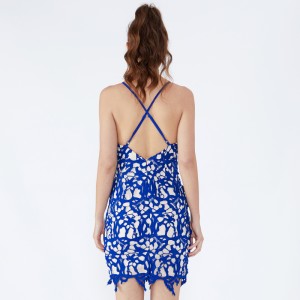 Tên phụ nữ Retro Sexu Trở lại mở buổi tối màu xanh