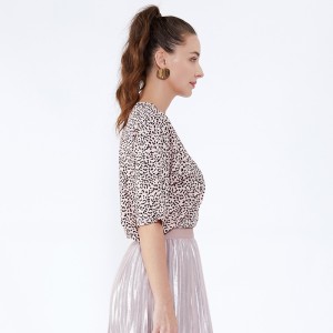 Leopard Print Phụ nữ Quần áo Cotton Sarees Kiểu dáng Áo in