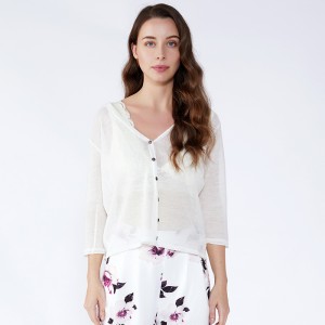 Phụ nữ trắng Hàn Quốc Hai mảnh Set Phụ nữ Quần áo dài tay áo