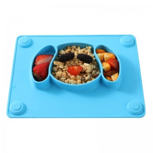Sản phẩm mới 2019 BPA Free Baby Silicone placemat Dinner tấm có cốc hút
