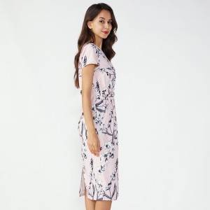 Thời trang Lady Lady crochet dài Lycra đầm