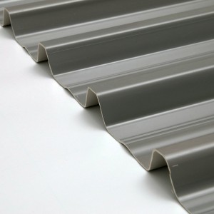 T940 Xám Cao Đỉnh ASA PVC UPVC Mái ngói Tấm lợp hình thang