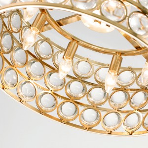 Mới Bắc Âu Modern Metal Glass Luxury Home Hotel Đèn chùm Km2136