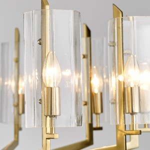 Đèn chùm kim loại Bắc Âu hiện đại Đèn chùm khí quyển sang trọng Km2132