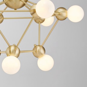 Kính mới Nghệ thuật đơn giản Kim loại Cá tính Thời trang Đèn chùm Km2134