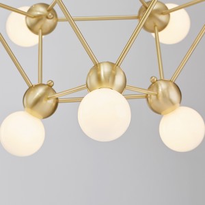 Kính mới Nghệ thuật đơn giản Kim loại Cá tính Thời trang Đèn chùm Km2134