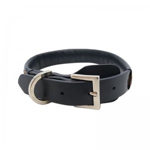 Da đen và tay khâu cổ áo thú cưng cho chó