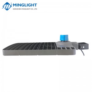 DLC ETL được liệt kê led bãi đậu xe shoebox ánh sáng 4 loại dấu ngoặc IP66 cực đường
