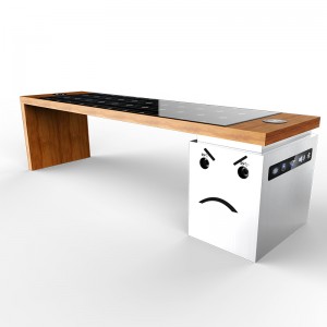 2019 Thiết kế hiện đại Mặt trời thông minh Nội thất ngoài trời Sân vườn Băng ghế dự bị