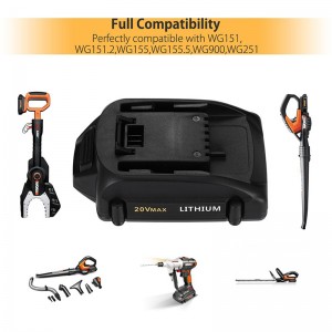Pin thay thế Li-ion 20V 2000mAh cho dụng cụ điện Worx WA3525