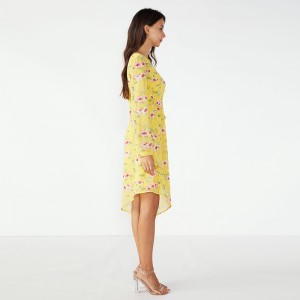 2019 Vàng Retro Mùa hè Cô gái Fancy Phụ nữ ăn mặc giản dị