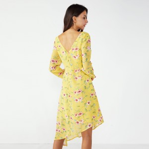 2019 Vàng Retro Mùa hè Cô gái Fancy Phụ nữ ăn mặc giản dị