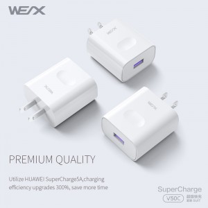 WEX - V50C 22,5W HUAWEI Bộ sạc điện siêu tốc, bộ sạc tường, bộ sạc du lịch được ghép nối với cáp 5A