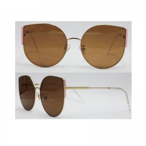 Bán buôn Logo tùy chỉnh Kính râm kim loại Phụ nữ Big Cat Eyes Frame