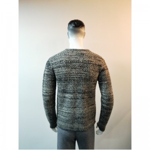 GRAY ROUND-NECK SWEATER RLMS0015F
